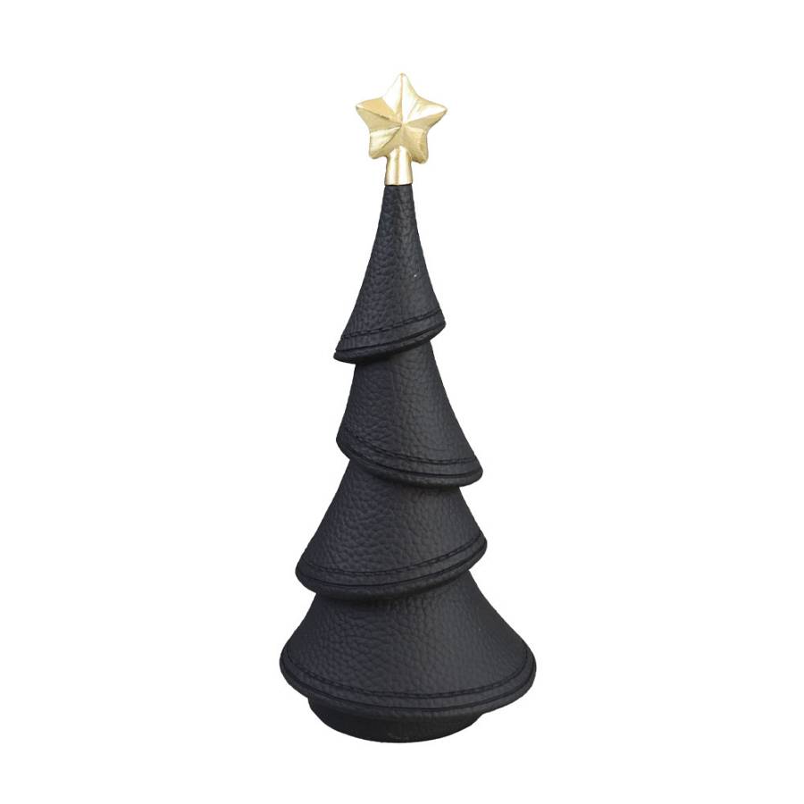 XMAS DREAM.I ΧΡΙΣΤΟΥΓΕΝΝΙΑΤΙΚΟ ΔΙΑΚΟΣΜΗΤΙΚΟ ΔΕΝΤΡΟ 10.5x8.5x24.5 POLYRESIN ΜΑΥΡΟ ΧΡΥΣΟ