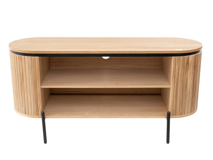 ΕΠΙΠΛΟ ΤΗΛΕΩΡΑΣΗΣ ΜΠΕΖ ΜΕ ΜΕΤΑΛΛΙΚΑ ΜΑΥΡΑ ΠΟΔΙΑ 120Χ40Χ58ΕΚ