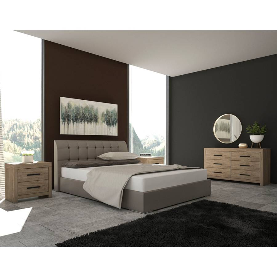 DODO ΣΥΡΤΑΡΙΕΡΑ OAK ΣΚΟΥΡΟ 132x45x75