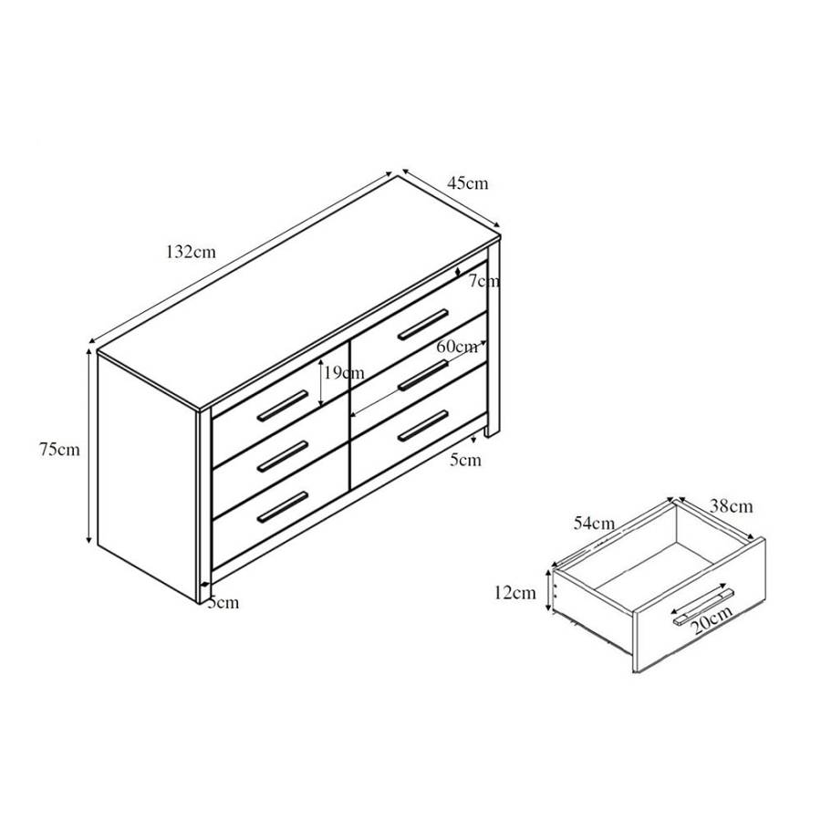 DODO ΣΥΡΤΑΡΙΕΡΑ OAK ΣΚΟΥΡΟ 132x45x75