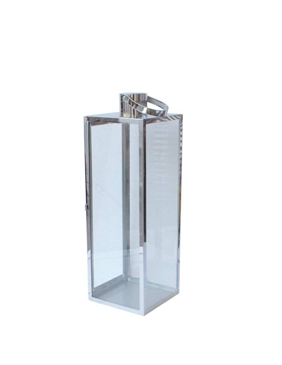 Φανάρι ασημί αν.ατσάλι 17.2X18X53cm