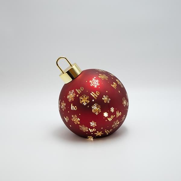 ΦΩΤΙΖΟΜΕΝΗ ΜΠΑΛΑ, ΚΟΚΚΙΝΗ ΜΕ ΧΙΟΝΟΝΙΦΑΔΕΣ, 15x18cm