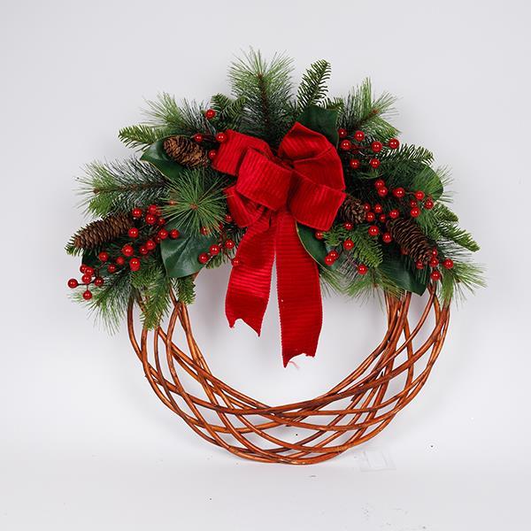 ΣΤΕΦΑΝΙ, ΜΕ ΚΟΚΚΙΝΟ ΦΙΟΓΚΟ, ΜΠΑΜΠΟΥ, 66cm