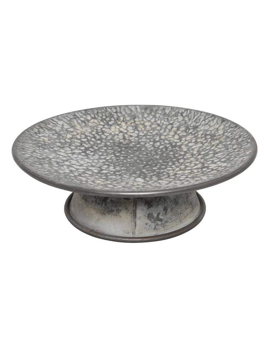 Δίσκος με πόδι vintage zinc Φ41,5Χ15