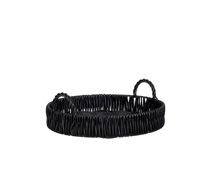 Δίσκος πλεκτός μαύρος recycled polyester D46H15cm