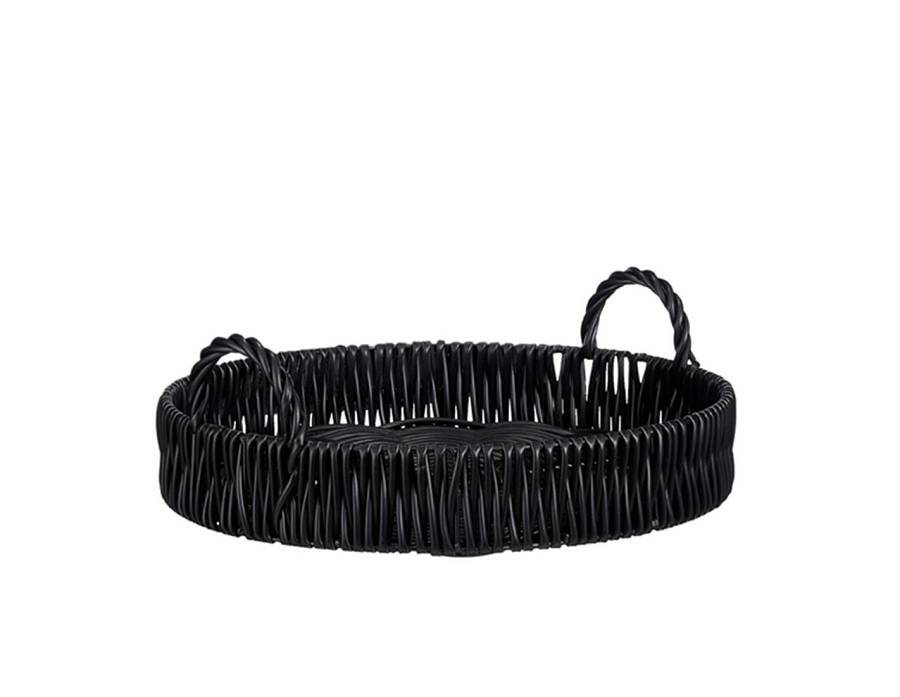 Δίσκος πλεκτός μαύρος recycled polyester D52H17cm