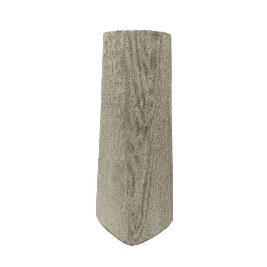 RESINA ΒΑΖΟ 11x11x30cm POLYRESIN ΜΠΕΖ