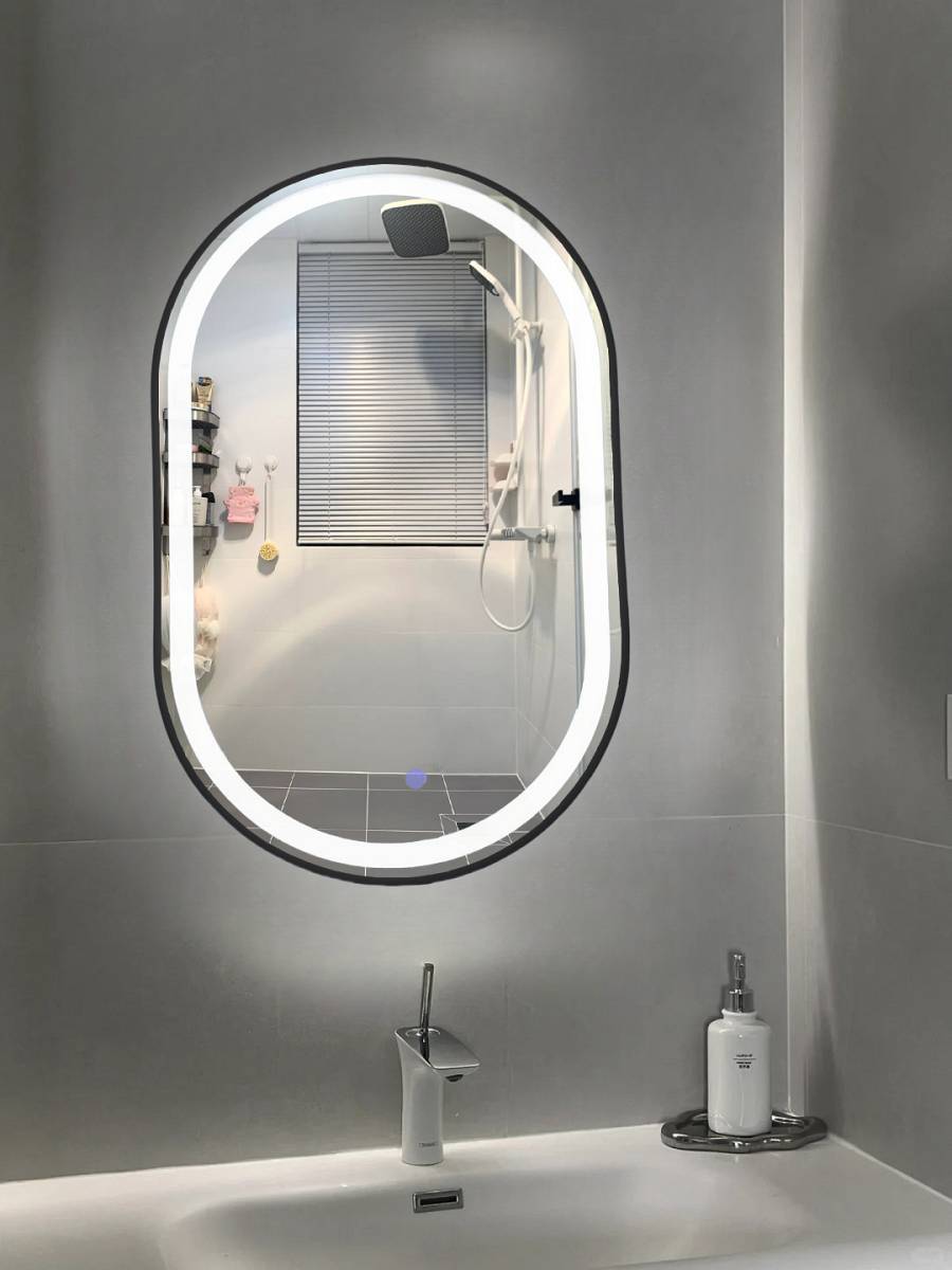 MIC-10 ΚΑΘΡΕΠΤΗΣ CR ΟΒΑΛ LED ΦΩΤΙΣΜΟΣ TOUCH