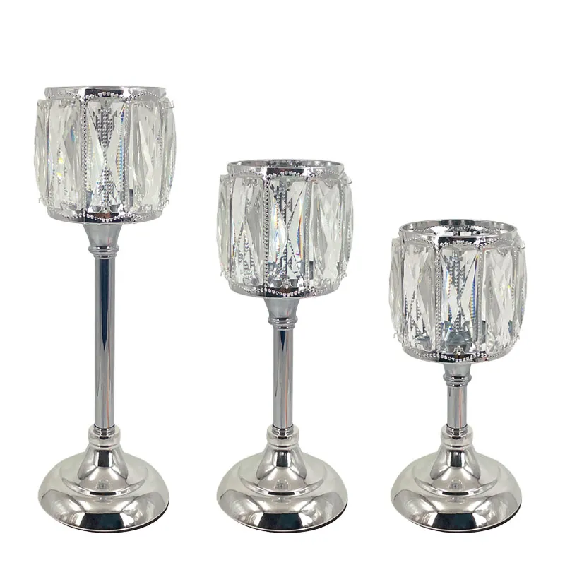 ΚΗΡΟΠΗΓΕΙΑ ΜΕΤΑΛΛΙΚA ΣΕΤ/3 ΑΣΗΜΙ/ΛΕΥΚΟ ΔΙΣΚΟΠΟΤΗΡΟ ΜΕ ΚΡΥΣΤΑΛΛΑ-S:Φ11x23,Μ:Φ11x28,L:Φ11x38cm 12/ΚΙΒ