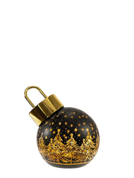 ΓΥΑΛΙΝΗ ΜΠΑΛΑ ΜΑΥΡΗ ΜΕ LED ΚΑΙ ΚΑΠΑΚΙ 10Χ12ΕΚ