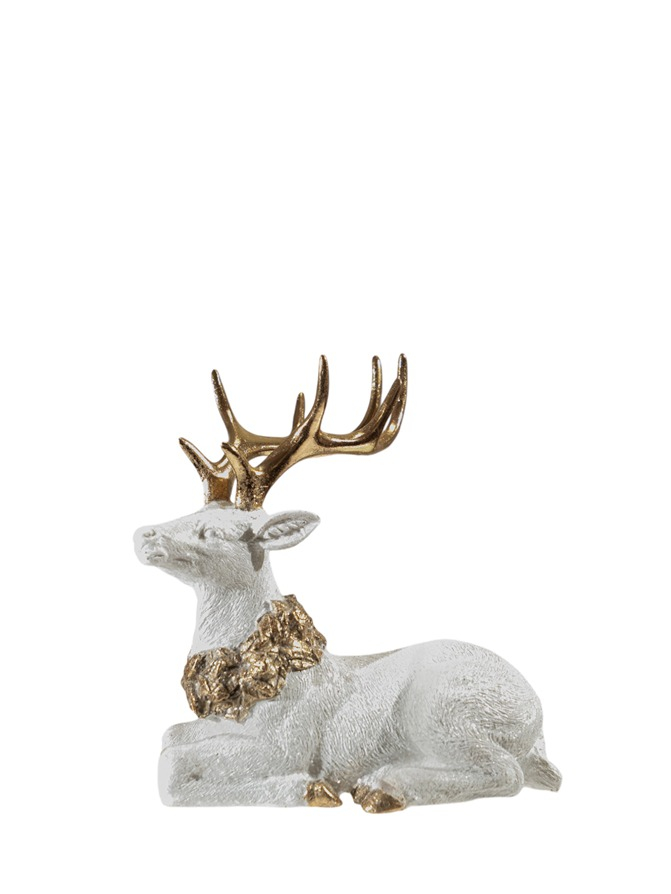 ΧΡΙΣΤΟΥΓΕΝΝΙΑΤΙΚΟΣ ΠΟΛΥΕΣΤΕΡΙΚΟΣ ΤΑΡΑΝΔΟΣ ΚΑΘΙΣΤΟΣ ΛΕΥΚΟ ΧΡΥΣΟΣ 15Χ10Χ16ΕΚ