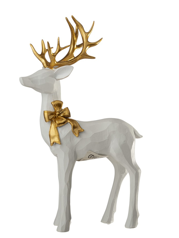 ΧΡΙΣΤΟΥΓΕΝΝΙΑΤΙΚΟΣ ΠΟΛΥΕΣΤΕΡΙΚΟΣ ΤΑΡΑΝΔΟΣ ΜΕ ΦΙΟΓΚΟ ΛΕΥΚΟΣ ΧΡΥΣΟΣ 17,7Χ7,2Χ29,5 ΕΚ