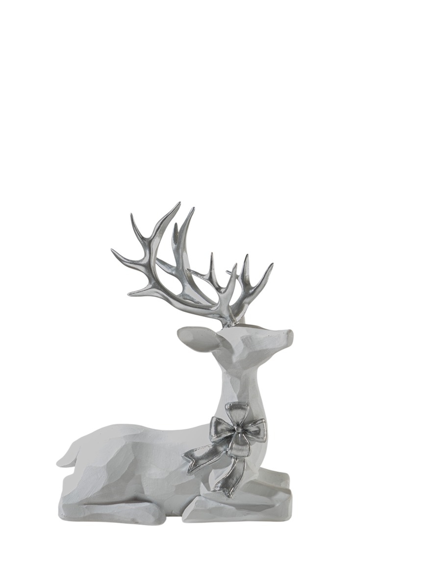 ΧΡΙΣΤΟΥΓΕΝΝΙΑΤΙΚΟΣ ΠΟΛΥΕΣΤΕΡΙΚΟΣ ΤΑΡΑΝΔΟΣ ΜΕ ΦΙΟΓΚΟ ΛΕΥΚΟΣ ΑΣΗΜΙ 14,5Χ9Χ28,5ΕΚ