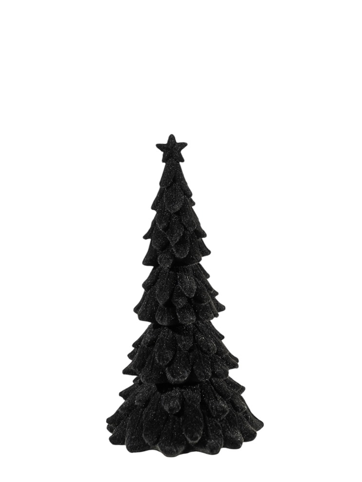 ΧΡΙΣΤΟΥΓΕΝΝΙΑΤΙΚΟ ΠΟΛΥΕΣΤΕΡΙΚΟ ΔΕΝΤΡΟ ΒΕΛΟΥΔΙΝΟ ΜΑΥΡΟ 10Χ10Χ21ΕΚ