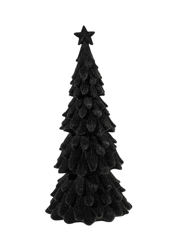 ΧΡΙΣΤΟΥΓΕΝΝΙΑΤΙΚΟ ΠΟΛΥΕΣΤΕΡΙΚΟ ΔΕΝΤΡΟ ΒΕΛΟΥΔΙΝΟ ΜΑΥΡΟ 11Χ11Χ26ΕΚ