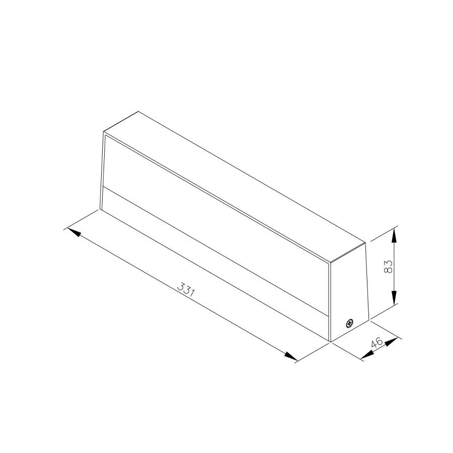 it-Lighting Gio LED 16W 3CCT Outdoor Up-Down Wall Lamp Grey D:46x83x331mm (80206330)