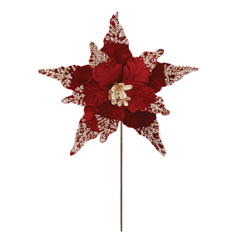 ΧΡΙΣΤΟΥΓΕΝNΙΑΤΙΚΟ ΚΛΑΔΙ ΑΛΕΞΑΝΔΡΙΝΟ ΜΠΟΡΝΤΩ/ΧΡΥΣΟ ME ΠΑΓΙΕΤΕΣ - Φ28cm Υ30cm 360/ΚΙΒ