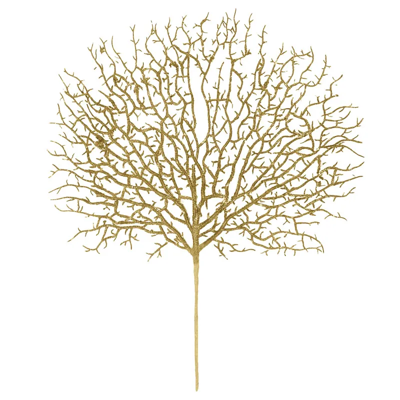 ΧΡΙΣΤΟΥΓΕΝNΙΑΤΙΚΟ ΚΛΑΔΙ ΚΟΡΑΛΙ ΧΡΥΣΟ ΜΕ ΓΚΛΙΤΕΡ - Φ50cm Υ41cm 360/ΚΙΒ