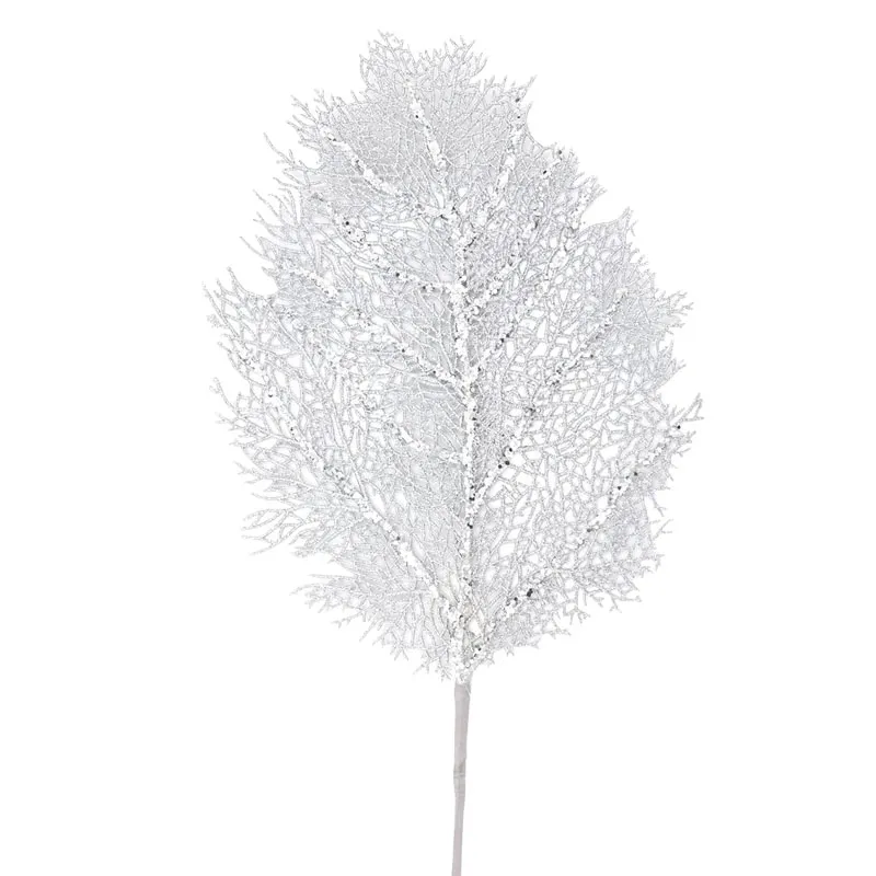 ΧΡΙΣΤΟΥΓΕΝΝΙΑΤΙΚΟ ΚΛΑΔΙ ΚΟΡΑΛΙ ΛΕΥΚΟ ΜΕ ΓΚΛΙΤΕΡ - Υ96cm 360/ΚΙΒ