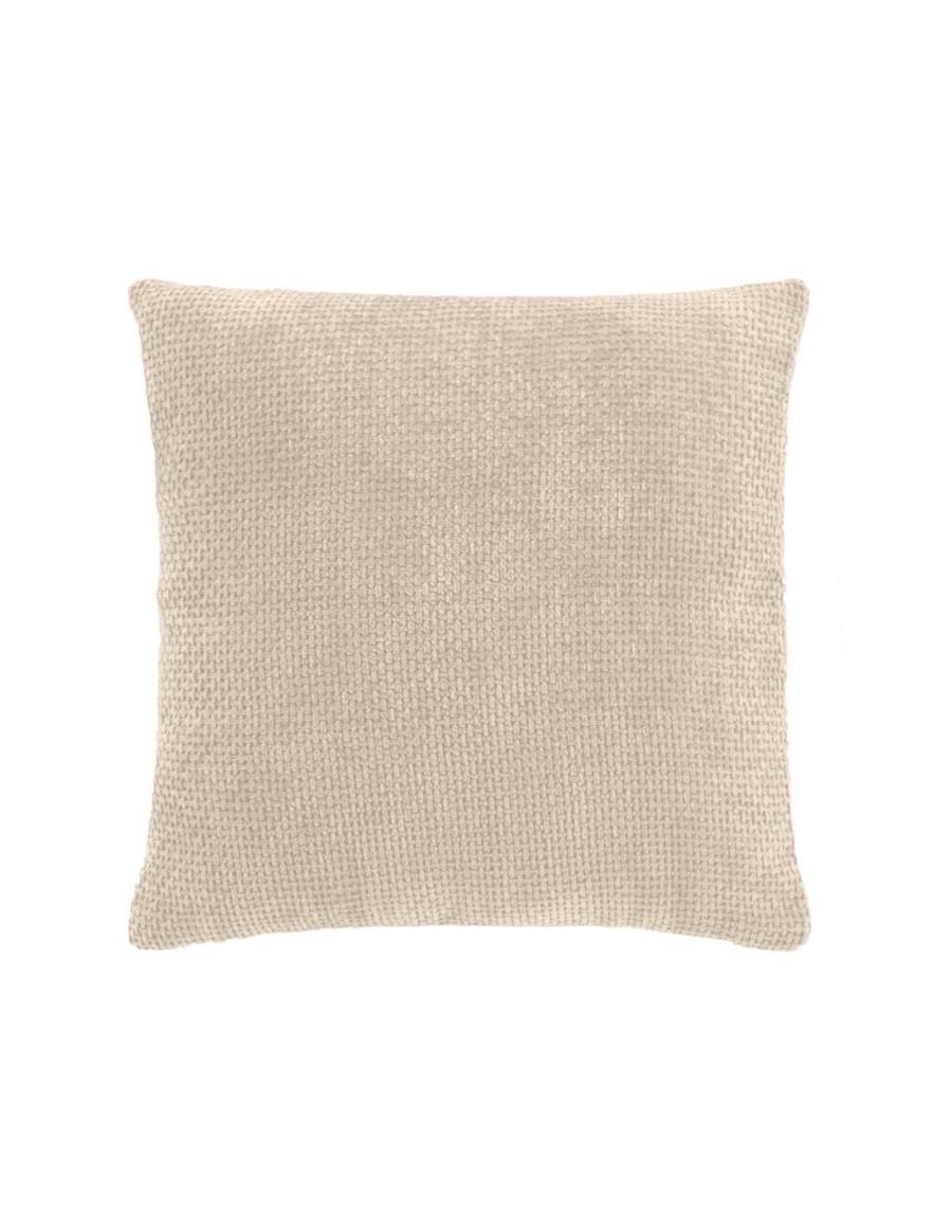 Μαξιλάρι chenille velvet μπεζ 45x45cm