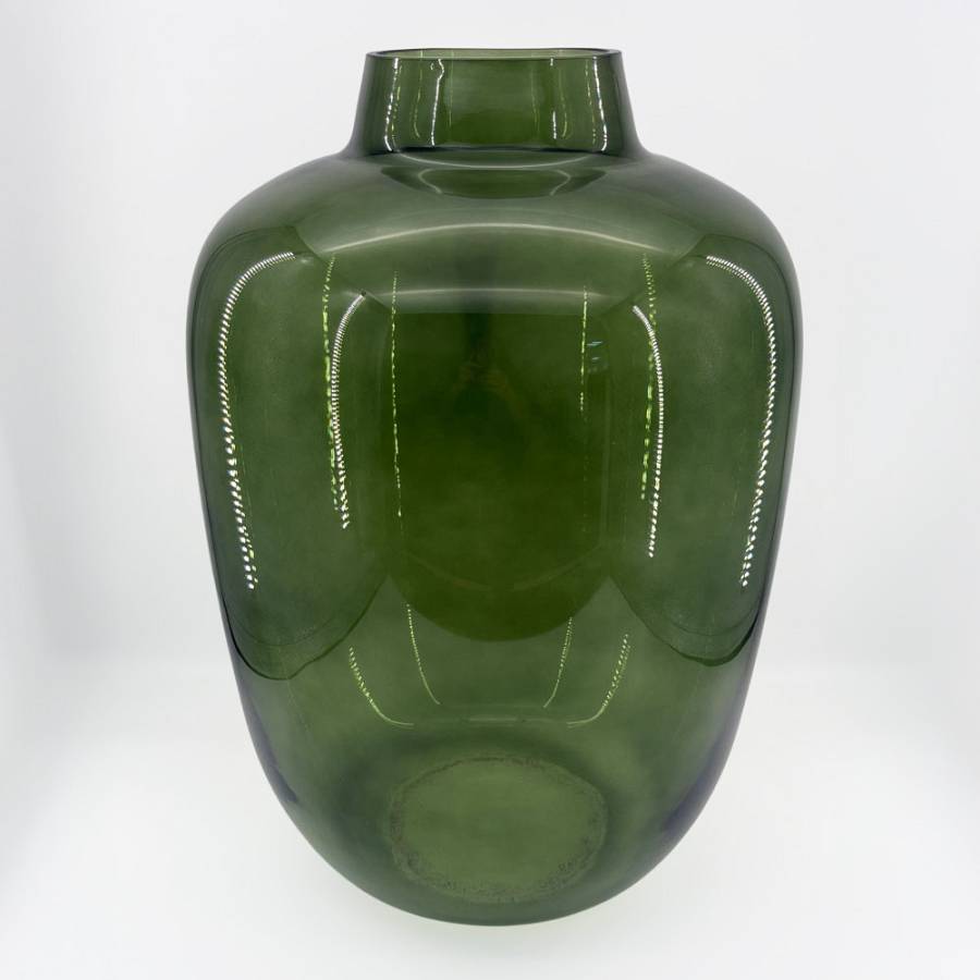 VIDRIO ΒΑΖΟ 34x34x48cm ΓΥΑΛΙ ΠΡΑΣΙΝΟ