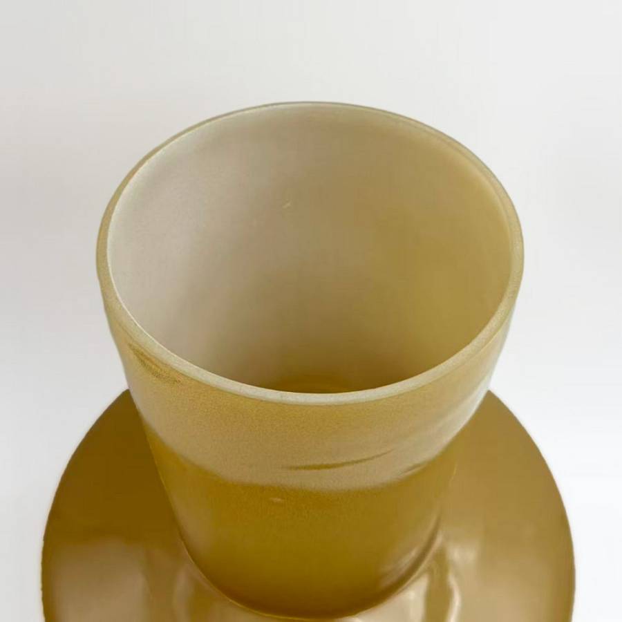 OPAC ΒΑΖΟ 20x20x25cm ΓΥΑΛΙ LIME