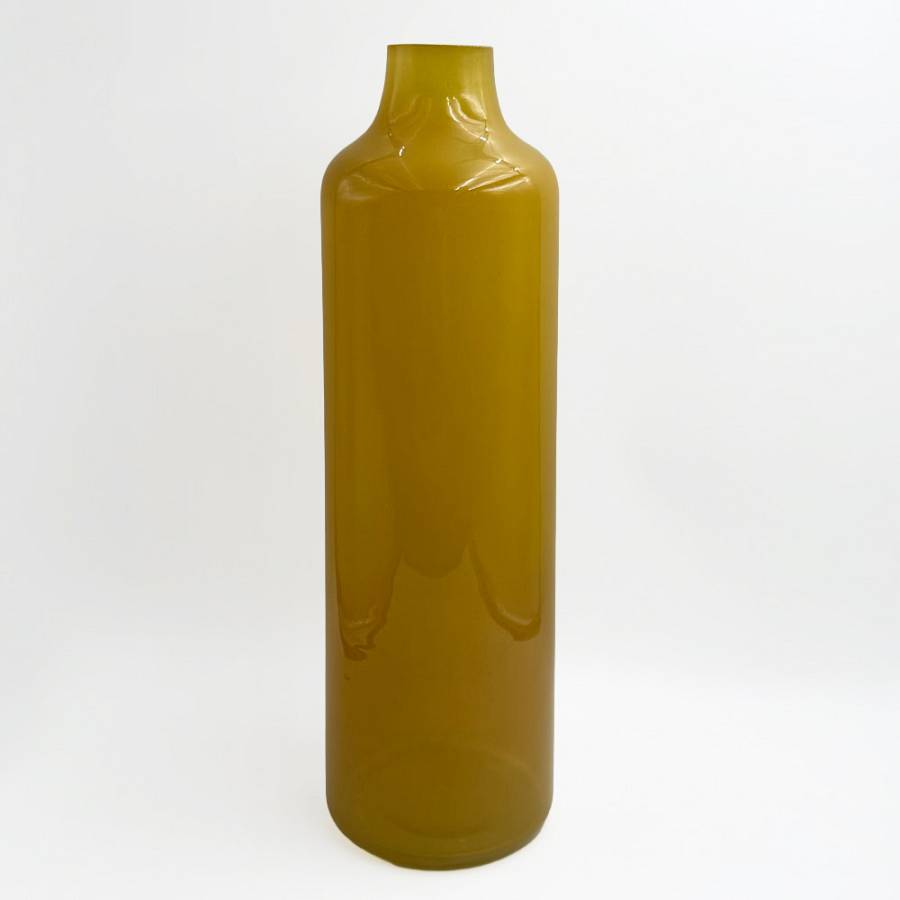 FINO ΒΑΖΟ 12x12x39.5cm ΓΥΑΛΙ CARAMEL