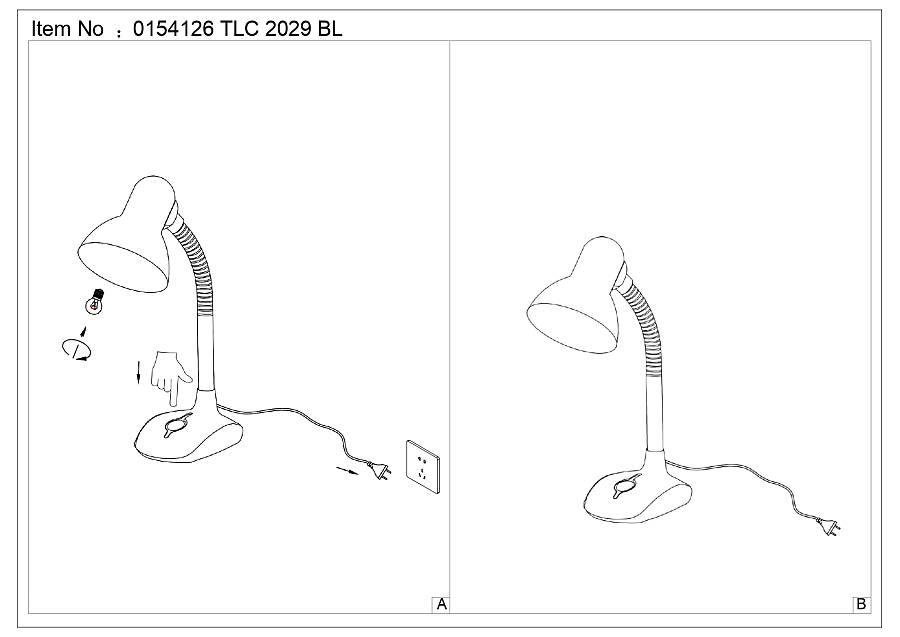 TLC 2029 BL ΠΟΡΤΑΤΙΦ ΜΠΛΕ - ΛΕΥΚΟ ΜΕ ΣΠΙΡΑΛ ΓΡΑΦΕΙΟΥ  1ΧΕ27