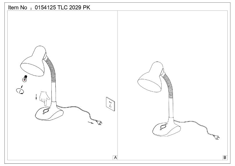 TLC 2029 PK  ΠΟΡΤΑΤΙΦ ΡΟΖ-ΛΕΥΚΟ ΜΕ ΣΠΙΡΑΛ ΓΡΑΦΕΙΟΥ 1ΧΕ27