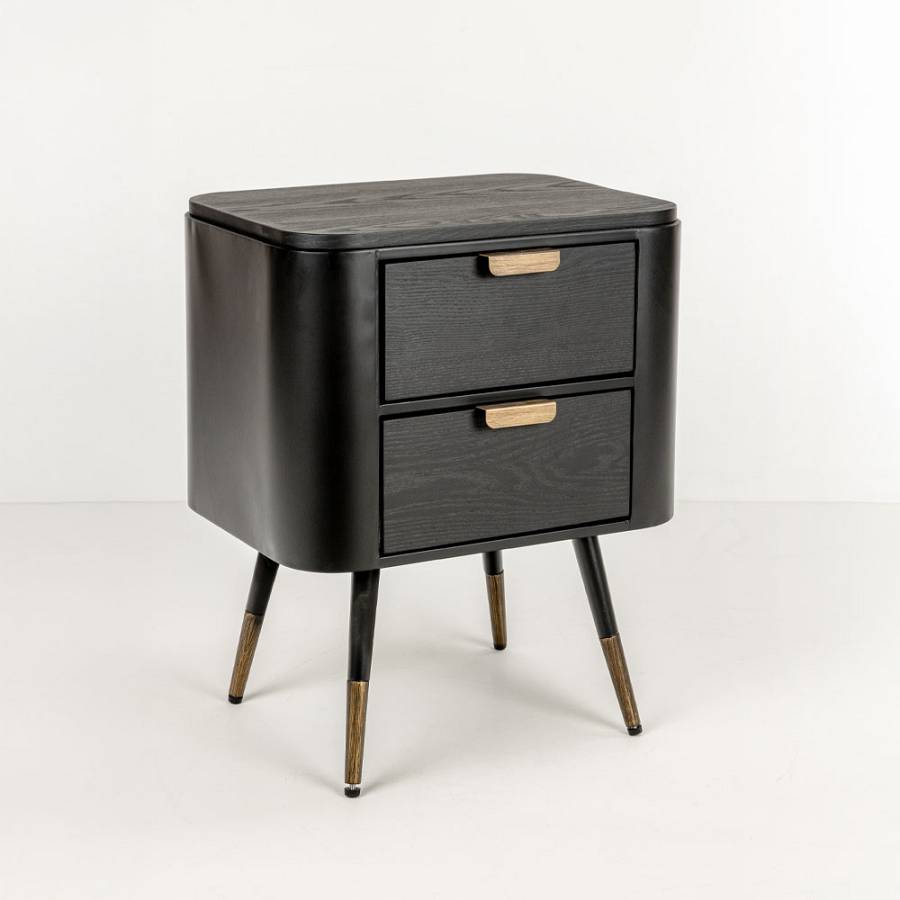 COLOMBO ΚΟΜΟΔΙΝΟ ΜΑΥΡΟ ΧΡΥΣΟ 50x39x63cm