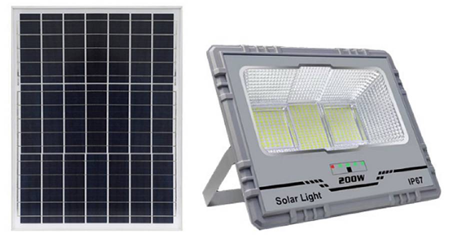 SLR 5100 -200W 3398-3392  ΗΛΙΑΚΟΣ ΠΡΟΒΟΛΕΑΣ 450*350*15mm 6V/20W + REMOTE/LIGHT CONTROL