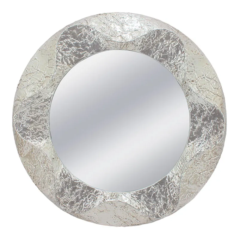 ΜΕΤΑΛΛΙΚΟΣ ΚΑΘΡΕΦΤΗΣ ΤΟΙΧΟΥ ΑΣΗΜΙ ΚΥΚΛΟΣ/ΣΦΥΡΗΛΑΤΟΣ - Φ104x7cm 1/KIB