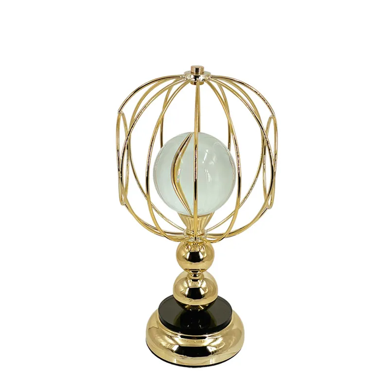 ΔΙΑΚΟΣΜΗΤΙΚΟ ΜΕΤΑΛΛΙΚΟ ΧΡΥΣΟ/ΜΑΥΡΟ ΣΦΑΙΡΑ ΜΕΓΑΛΟ ΜΕ ΓΥΑΛΙ - Φ20x36cm 6/ΚΙΒ