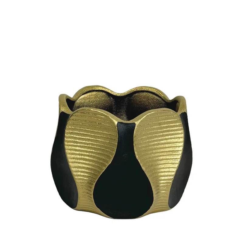 ΚΕΡΑΜΙΚΟ ΚΟΥΠ ΜΑΥΡΟ/ΧΡΥΣΟ ΣΧΕΔΙΟ ΜΠΟΥΜΠΟΥΚΙ ΜΙΚΡΟ - 17.8 cm 1/12ΚΙΒ