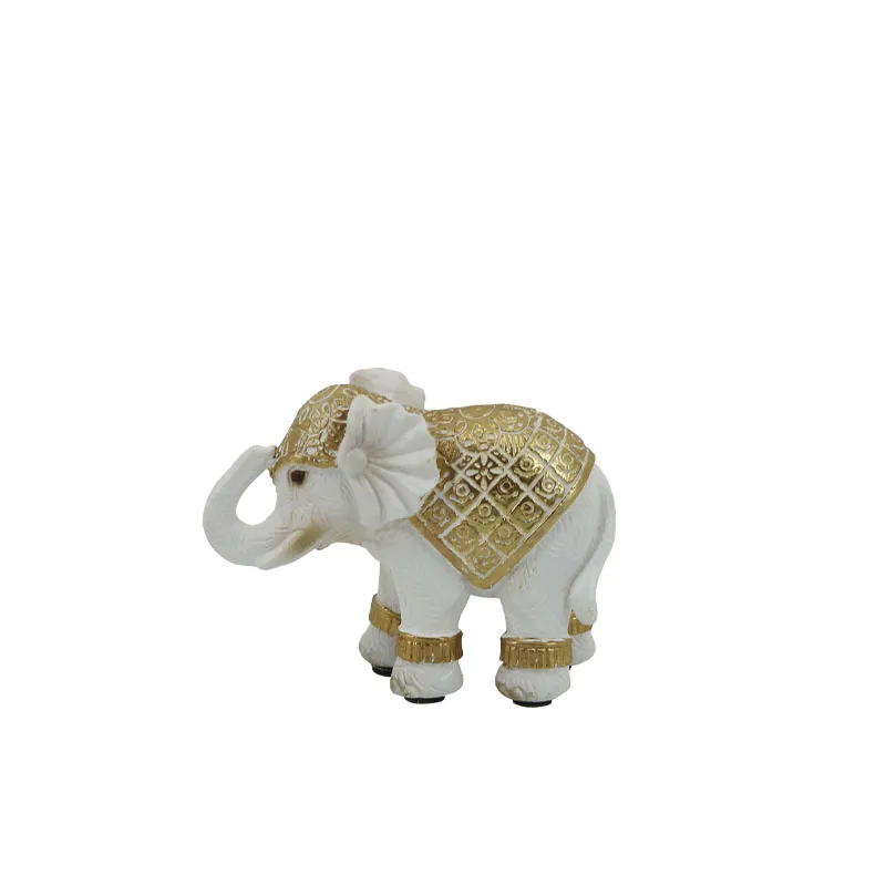 ΔΙΑΚΟΣΜΗΤΙΚΗ ΦΙΓΟΥΡΑ ΕΛΕΦΑΝΤΑΚΙ ΛΕΥΚΟ/ΧΡΥΣΟ ΜΕ ΣΤΟΛΙΔΙΑ - 10x4x8cm 96/KIB