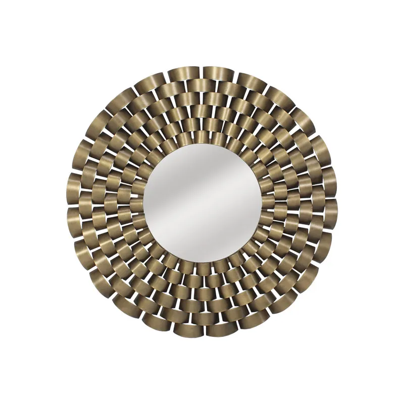 ΜΕΤΑΛΛΙΚΟΣ ΚΑΘΡΕΦΤΗΣ ΧΡΥΣΟ ΜΠΡΑΣΕΛΕ ΣΤΡΟΓΓΥΛΟΣ - Φ75x3cm 1/KIB