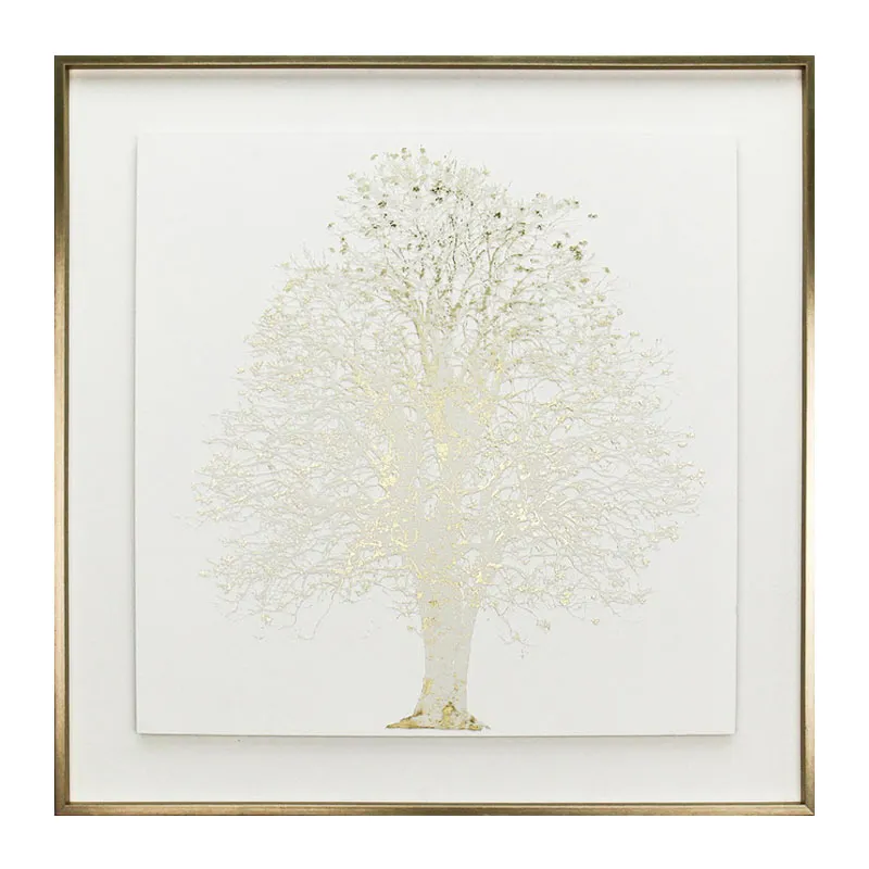 ΠΙΝΑΚΑΣ ΚΑΜΒΑΣ ΧΡΥΣΟ ΔΕΝΤΡΟ ΜΕ ΣΤΟΙΧΕΙΑ 3D ΣΕ ΚΟΡΝΙΖΑ - 80x80x3cm 8/ΚΙΒ