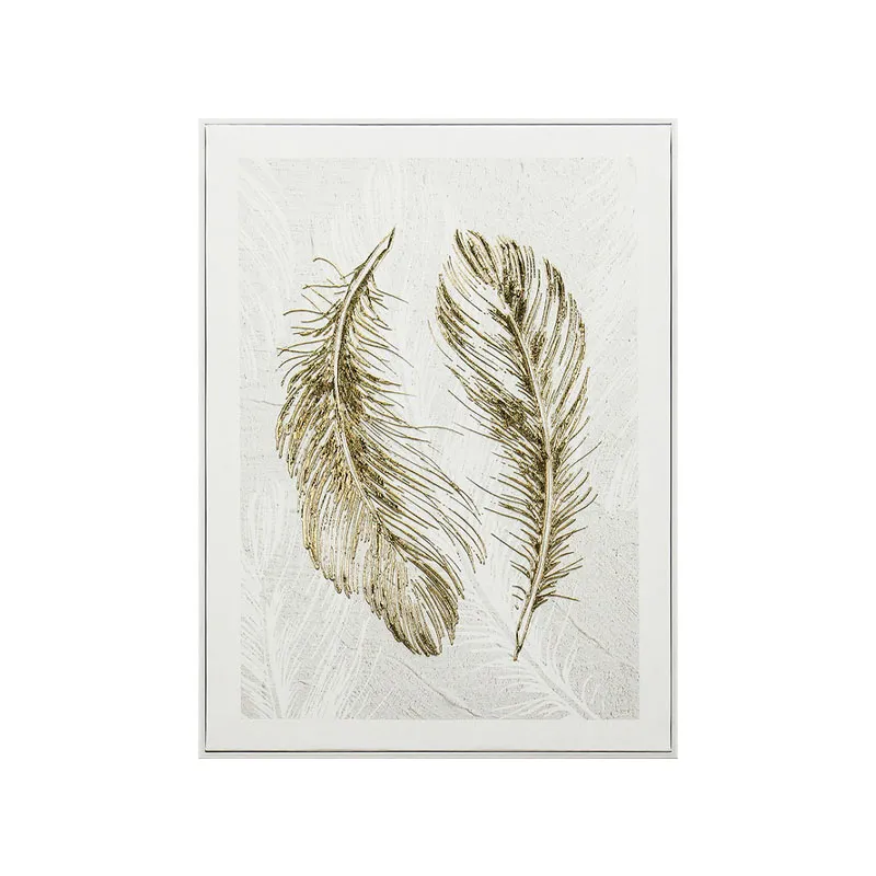 ΠΙΝΑΚΑΣ ΚΑΜΒΑΣ 2 ΦΤΕΡΑ ΧΡΥΣΟ/ΛΕΥΚΟ ΑΝΑΓΛΥΦΟ ΕΦΕ ΣΕ ΚΟΡΝΙΖΑ - 40x60x2.5cm 9/ΚΙΒ