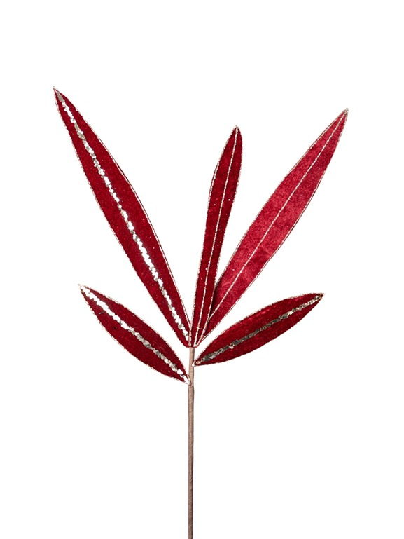 ΧΡΙΣΤΟΥΓΕΝΝΙΑΤΙΚΑ ΦΥΛΛΑ ΒΕΛΟΔΙΝΑ ΜΠΟΡΝΤΩΚΟΚΚΙΝΑ 55ΕΚ