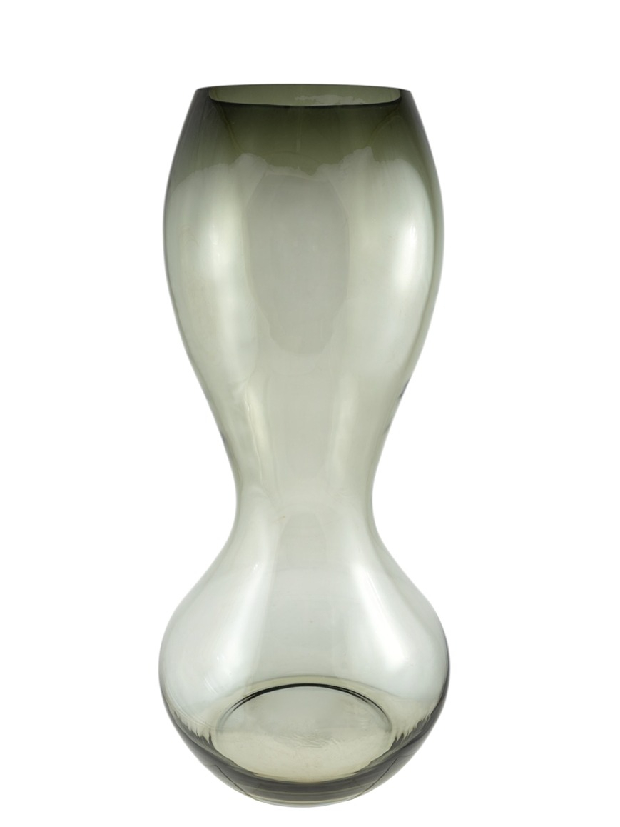 ΧΕΙΡΟΠΟΙΗΤΟ ΒΑΖΟ ΑΠΟ ΦΥΣΙΤΟ ΓΥΑΛΙ ΓΚΡΙ  23Χ23Χ30ΕΚ