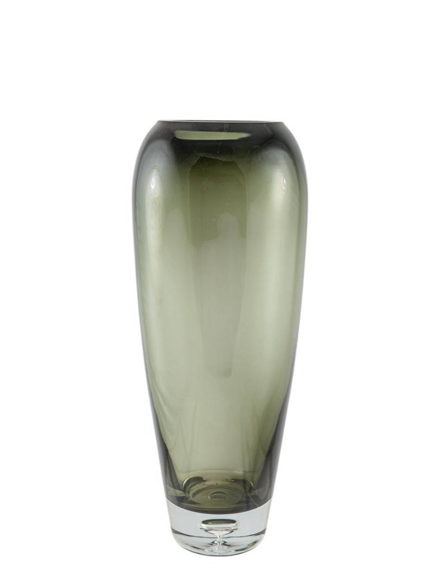 ΧΕΙΡΟΠΟΙΗΤΟ ΒΑΖΟ ΦΥΣΙΤΟ ΑΠΌ ΓΥΑΛΙ ΓΚΡΙ 14Χ14Χ33ΕΚ