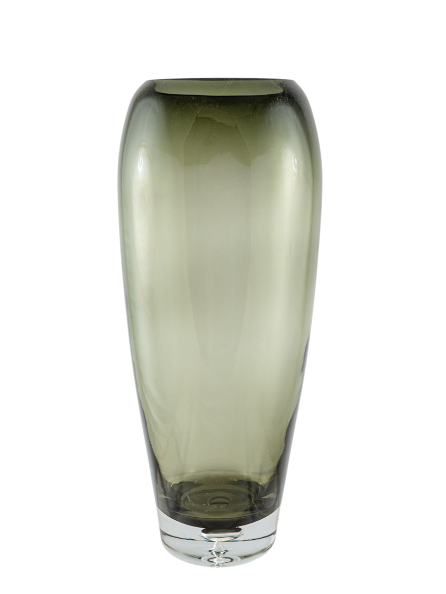 ΧΕΙΡΟΠΟΙΗΤΟ ΒΑΖΟ ΦΥΣΙΤΟ ΑΠΌ ΓΥΑΛΙ ΓΚΡΙ 15,9Χ15,9Χ38,4ΕΚ