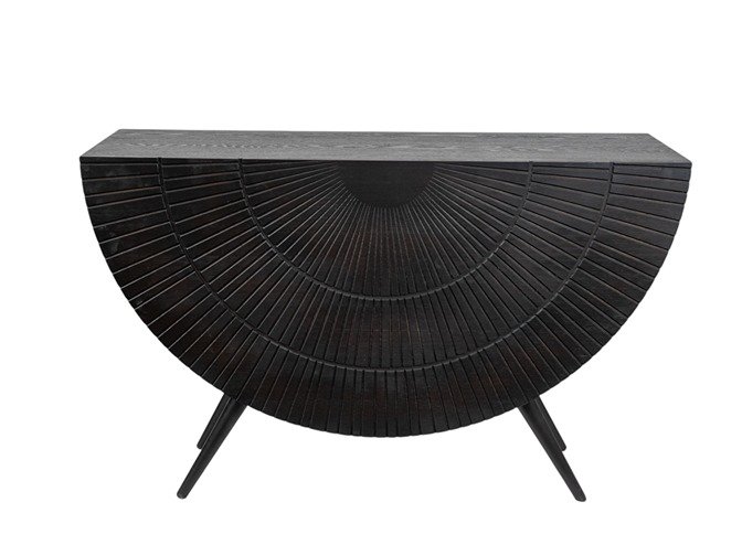 ΚΟΝΣΟΛΑ ΗΜΙΚΥΚΛΙΟ ΚΑΦΕ ΣΚΟΥΡΟ ΚΑΦΕ 120Χ35Χ75ΕΚ