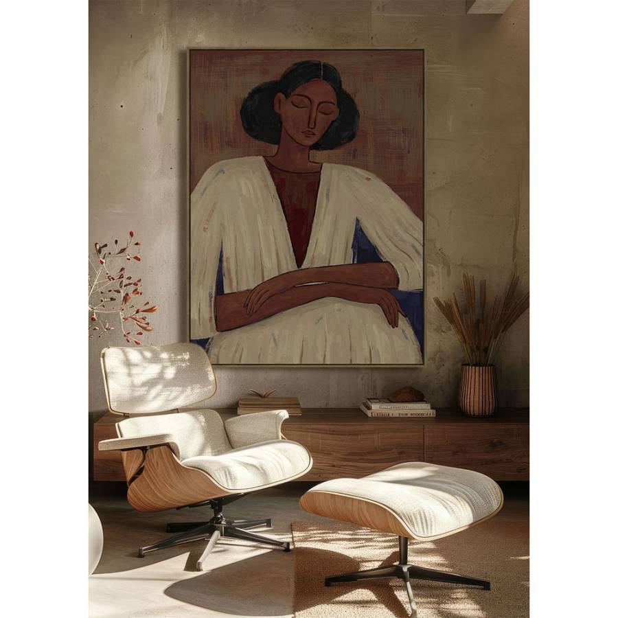 PENSIERO ΠΙΝΑΚΑΣ ΔΙΑΚΟΣΜΗΤΙΚΟΣ ΜΕ ΚΟΡΝΙΖΑ 120x90x4cm ΚΑΜΒΑΣ ΚΑΦΕ ΠΟΛΥΧΡΩΜΟ ΞΥΛΟ ΦΥΣΙΚΟ