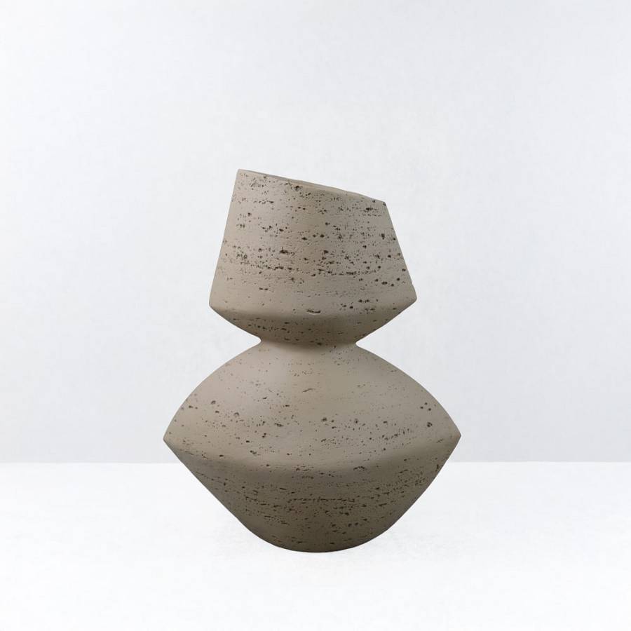 LOOMA I ΒΑΖΟ 28.5x15.5x34.5cm RESIN ΚΑΦΕ