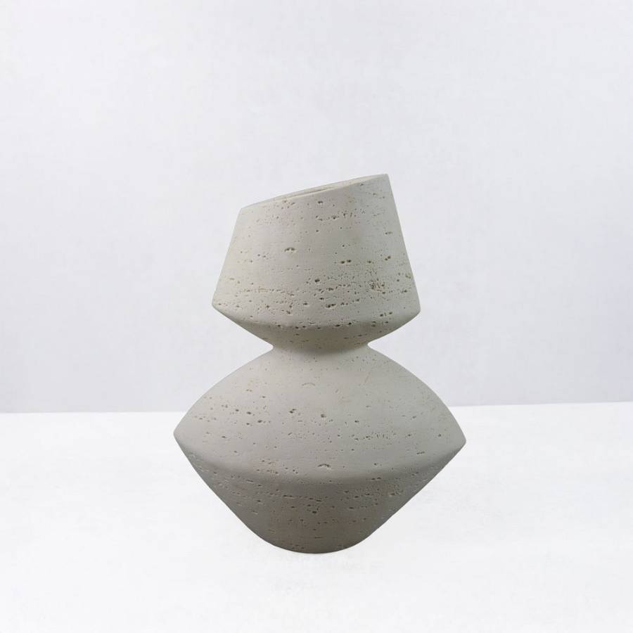 LOOMA III ΒΑΖΟ 28.5x15.5x34.5cm RESIN ΜΠΕΖ