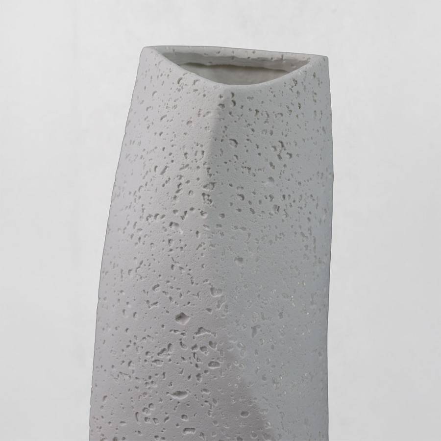 VOID III ΒΑΖΟ 16.5x14.5x39cm RESIN ΑΣΠΡΟ