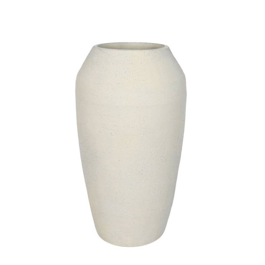 ASH ΒΑΖΟ 23.5x23.5x42cm ΚΕΡΑΜΙΚΟ ΑΣΠΡΟ