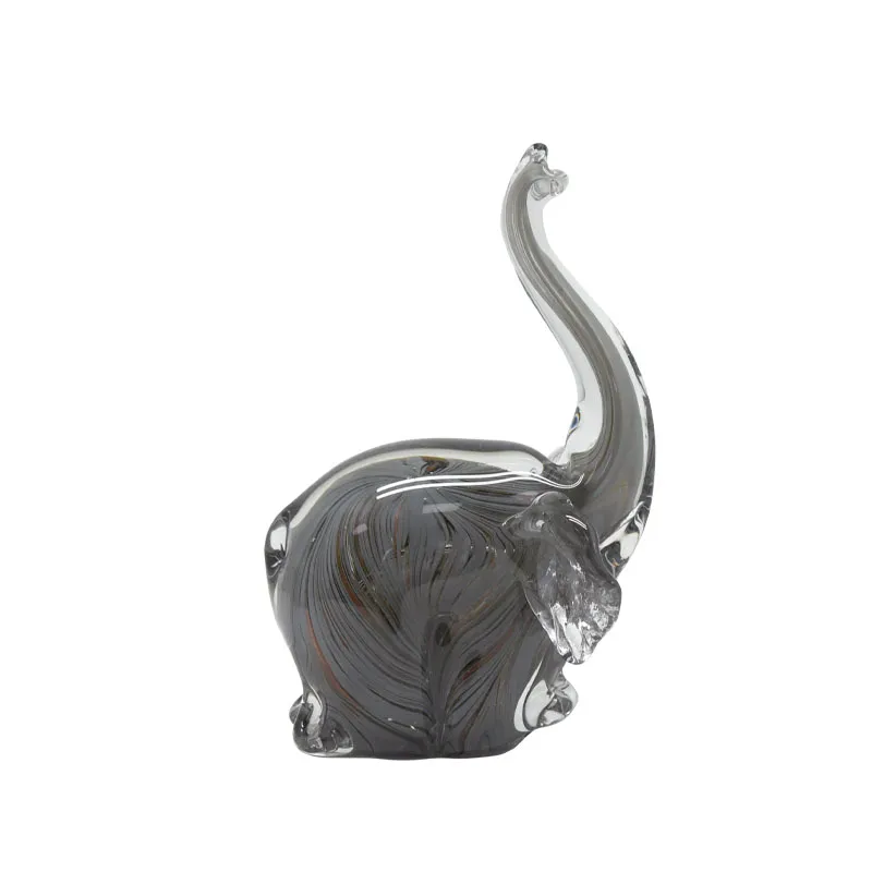 ΔΙΑΚΟΣΜΗΤΙΚΟ ΕΛΕΦΑΝΤΑΣ ΑΠΟ ΦΥΣΗΤΟ ΓΥΑΛΙ ΓΚΡΙ/ΔΙΑΦΑΝΟ - 13x11.5x19.5cm 6/ΚΙΒ