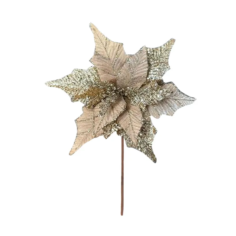 ΧΡΙΣΤΟΥΓΕΝΙΑΤΙΚΟ ΠΙΚ ΑΛΕΞΑΝΔΡΙΝΟ ΜΠΕΖ/ΧΡΥΣΟ ΓΚΛΙΤΕΡ - Φ34cm Υ30cm 360/ΚΙΒ